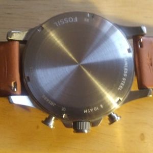 Mens leather Fossil watch